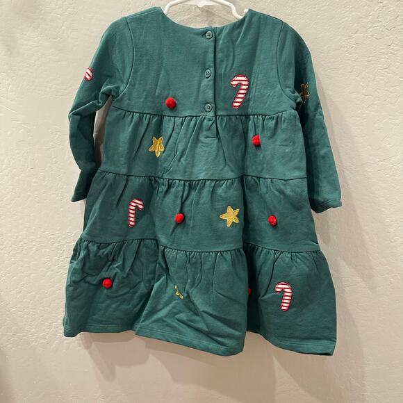John Lewis Green Christmas Tree Dress - Picture 8 of 11
